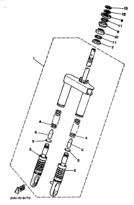 CG50E Передняя вилка