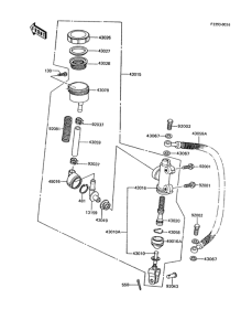 Z750 Задний торм цилиндр
