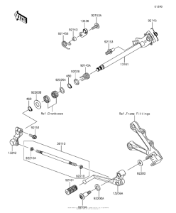 ZX636 Механизм переключения передач