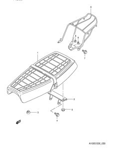 A100 Double seat assy dark gray