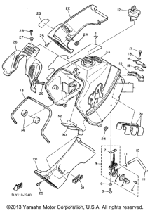 XT600ED Топливный бак