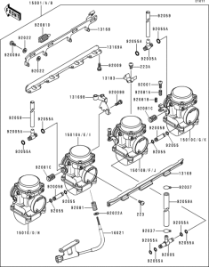 ZR1100 Carburetor(1 / 2)(-zrt10a-026676)