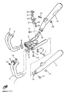 XJ900F Выхлопная система