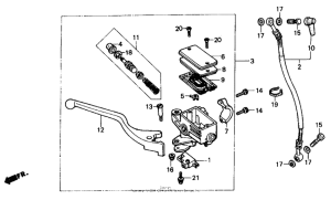 VT700C Передний главный тормозной цилиндр