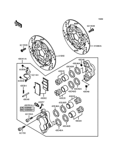 ZX900 Передний тормоз