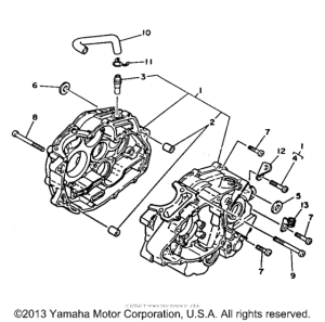 TW200UC Картер двигателя