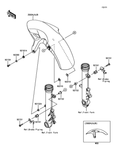EX650 フロントフェンダ