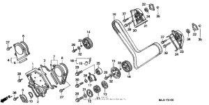 ST1100 Front cover + timing belt