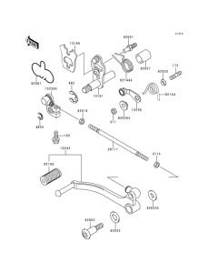 KLE500 Механизм переключения передач