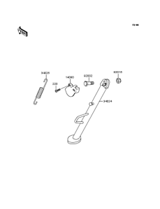KLE250 Подножка