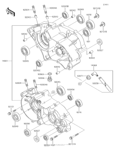 KX65 Картер двигателя