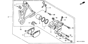 CB1000F Задний суппорт