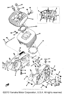 YZ125B Блок цилиндров