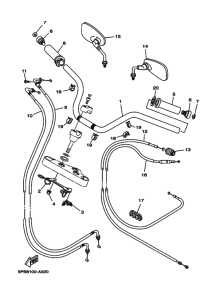 XVS1100 XVS11W Рулевой рычаг и кабель