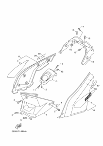 YW125 Боковая крышка