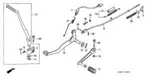 CRM50R Pedal / kick starter arm