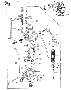 KDX420 Carburetor assy