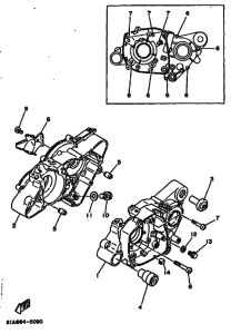 DT50LC DT50B Картер двигателя