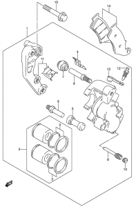 DR-Z250 Передний суппорт