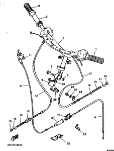 CG50E Steering handle. cable