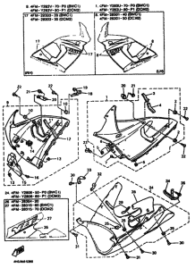 YZF750R YZF750RG Cowling comp