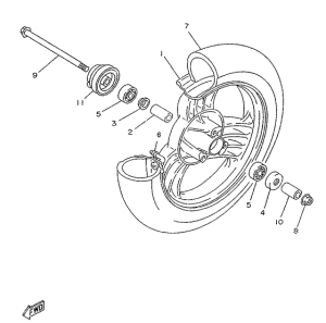 YA50R Переднее колесо