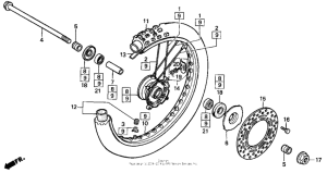 CR80R Переднее колесо