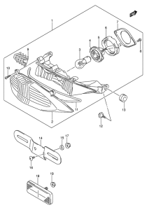 GSF650 (ABS) Задний комбинированный сигнал