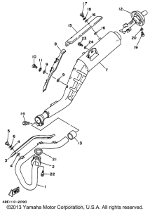 XT225H Выхлопная система