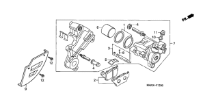 NX650 Задний суппорт