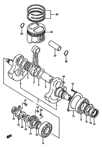 DR600 Вал коленчатый
