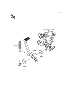 ZX1400 Педаль тормоза