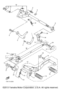 XVZ13LTJ Вал переключения