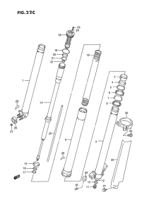 RM125 Передняя вилка