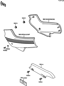 EX500 Side cover / chain case(ex500-b2 / b3 / b4)