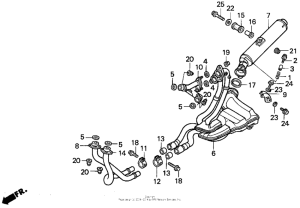 VFR750F Глушитель