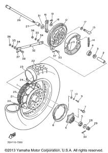 XV535H Переднее колесо
