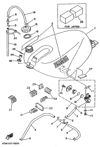 TZ250 Топливный бак