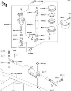 ZR750 Задний торм цилиндр