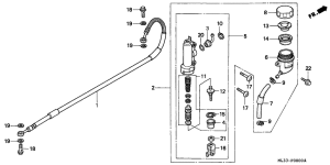 CR500R Задний тормозной цилиндр