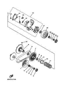 YP250 クラツチ 2