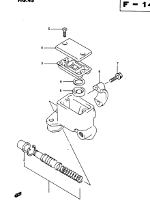 DR650 Передний тормозной цилиндр