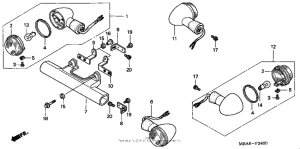 VT750CD Front + rear turn signal