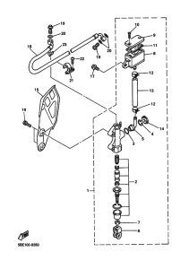 WR400F Задний тормозной цилиндр
