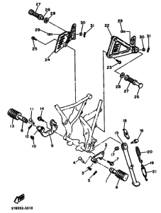 XT600E Support & repose pied