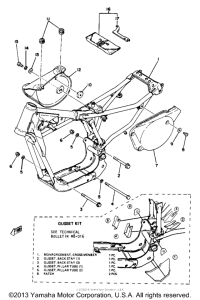 YZ80E Frame side cover