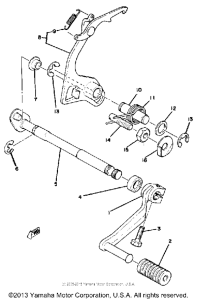 YZ125F Вал переключения