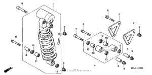 CBR900RE Rear shock absorber (1)