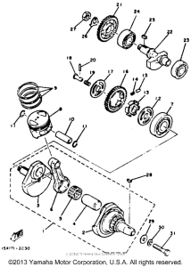 XT125J Коленвал,поршни