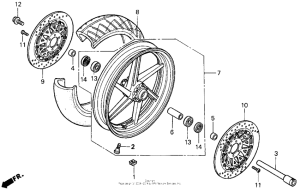  Переднее колесо